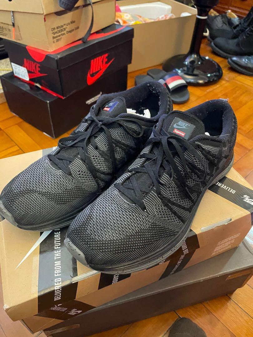Supreme x Nike Lunar 1+ Black Sz. us12, 男裝, 鞋, 波鞋- Carousell