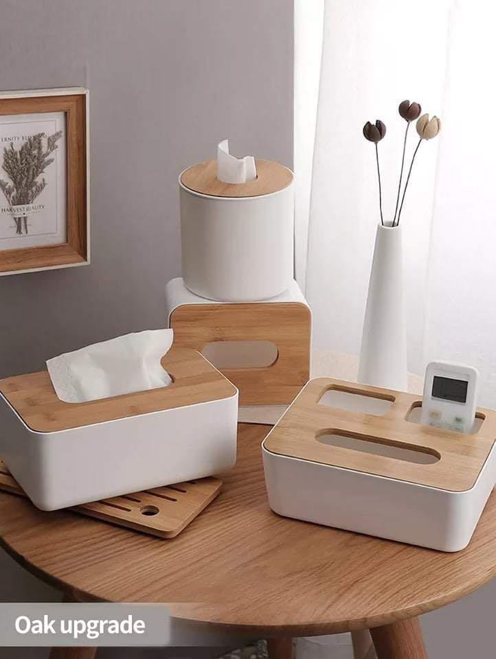 Tissue Box Holder Bamboo Lid (Category: Towels, Napkins & Holders) located in Quezon City. Submitted by tin02 (Listing ID 1164789526, Image 1). Description: Rectangle - P179 Oblique - P169 Round - P149.