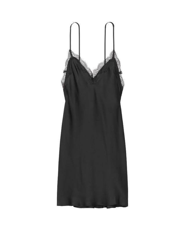 Victoria's Secret Supersoft modal tie-back embellished slip dress size S  small Black - $85 (34% Off Retail) - From J