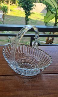 Vintage glass basket