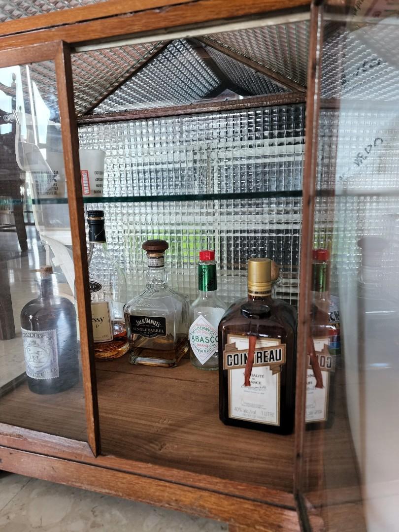 Vintage glass for medicine/whiskey, Furniture & Home Living, Furniture, Shelves