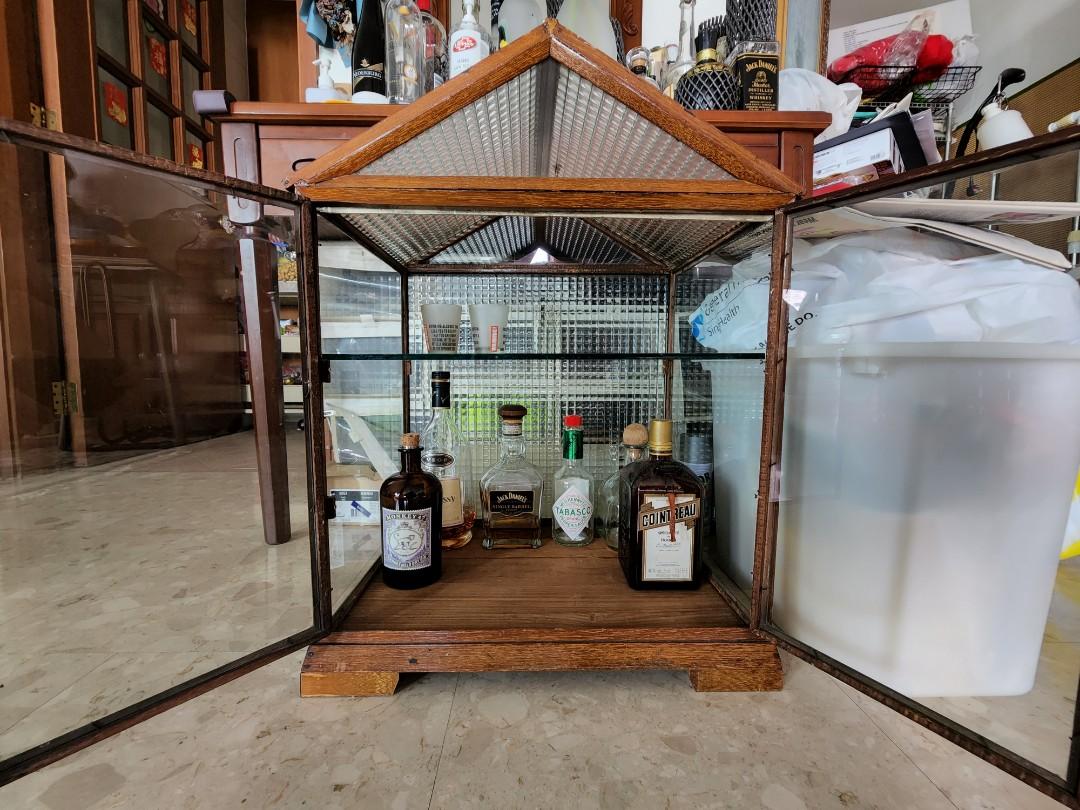 Vintage glass for medicine/whiskey, Furniture & Home Living, Furniture, Shelves