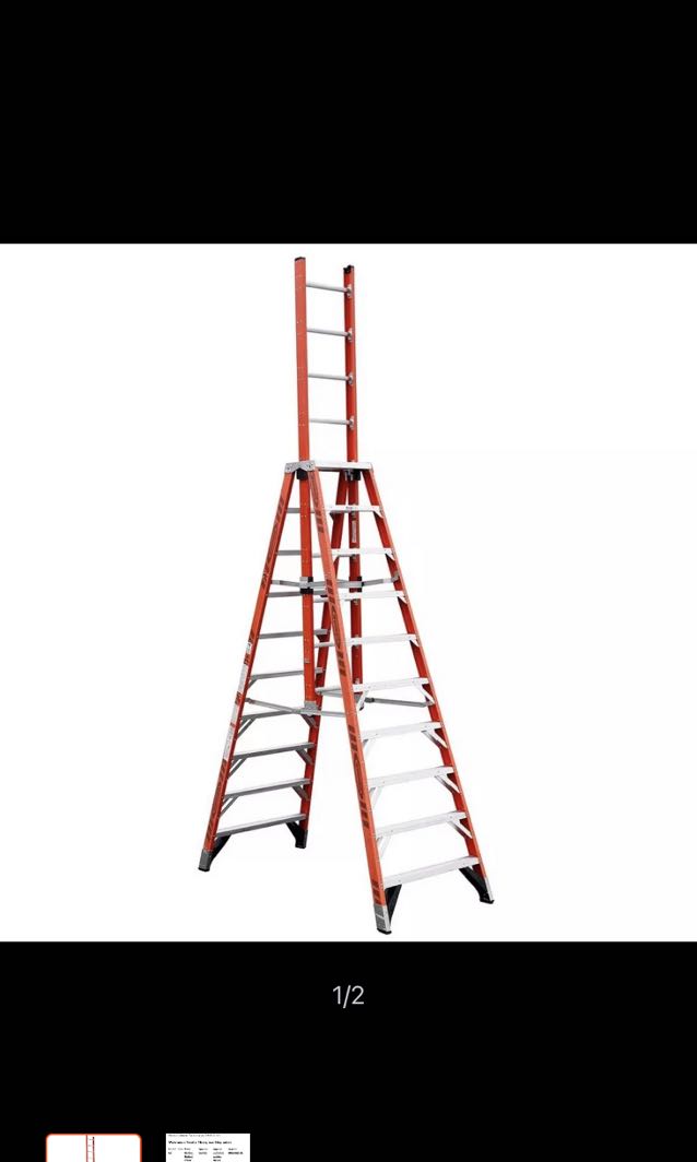 Werner Extension Trestle Ladder E7400, Furniture & Home Living, Home