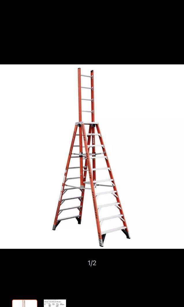 Werner Extension Trestle Ladder E7400, Furniture & Home Living, Home Improvement & Organisation