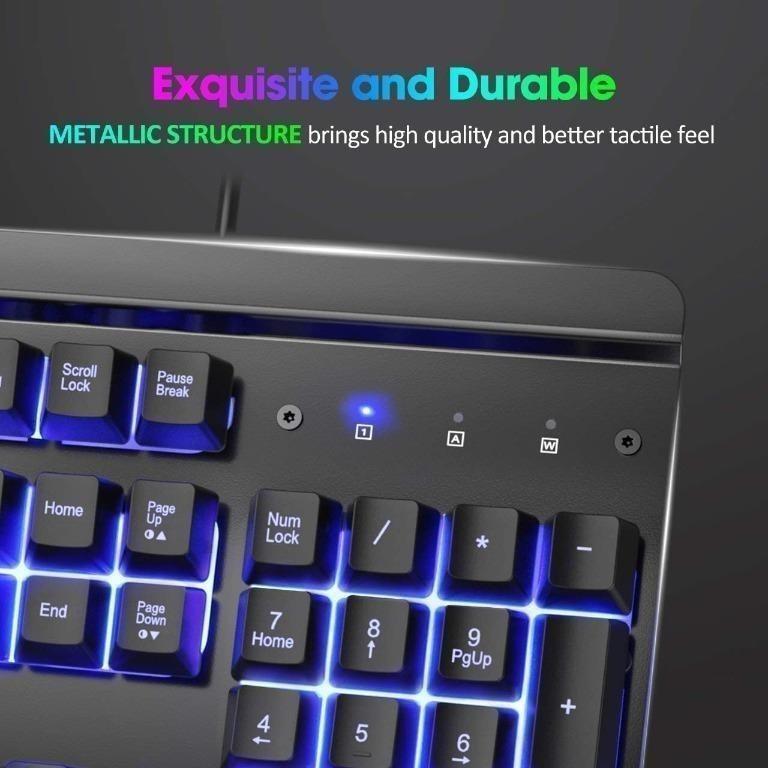 X4619 Gaming Keyboard Ultra Thin Metal Panel Wired USB Gaming Keyboard