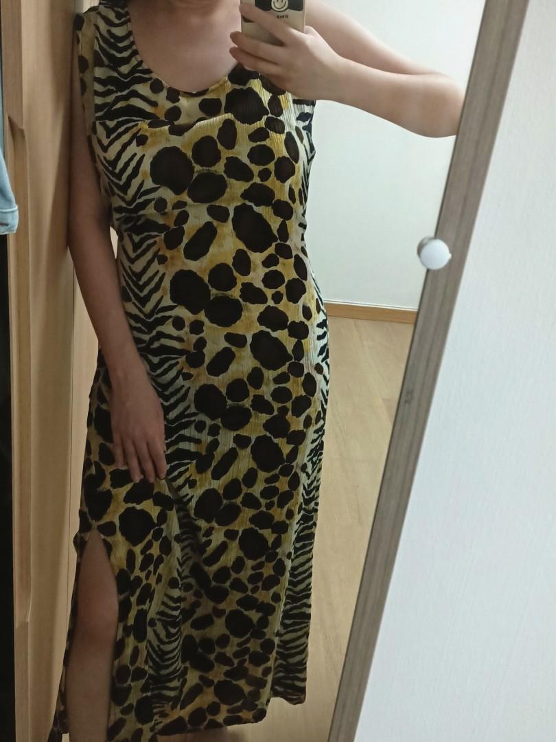 cheetah cocktail dress