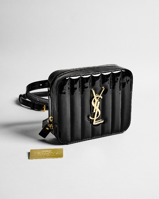 YSL Vicky Momogran Patent Leather Belt Bag