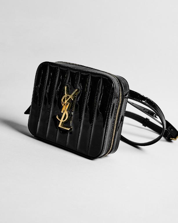 Saint Laurent Black Patent Leather Vicky Monogram Belt Bag Saint Laurent  Paris