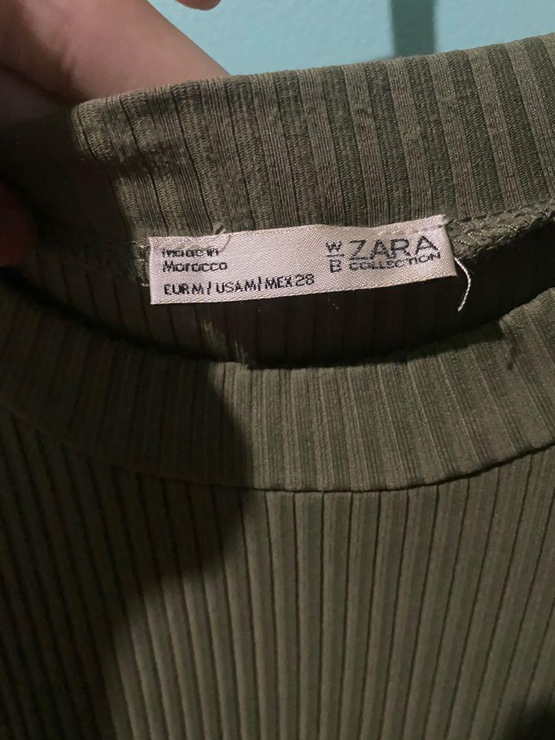 Zara Top - Green (Category: Longsleeves) located in Manila. Submitted by declutterwzk (Listing ID 1164757223, Image 2). Description: Unused Size M.