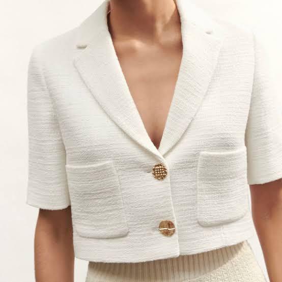Short white jacket zara clearance