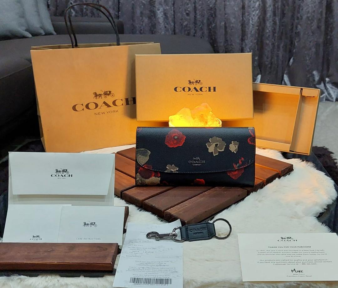 100% Authentic Coach Instock coach long wallet coach women