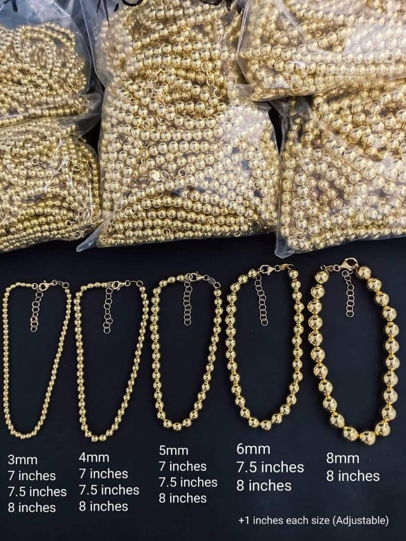 18K Saudi Gold Tiffany Bubble Bracelet Women s Fashion Jewelry Organizers Bracelets on Carousell