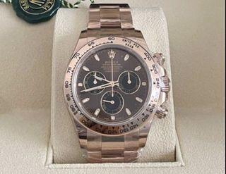 2022 Rolex Daytona chocolate dial Rosegold 116505, Luxury, Watches on  Carousell