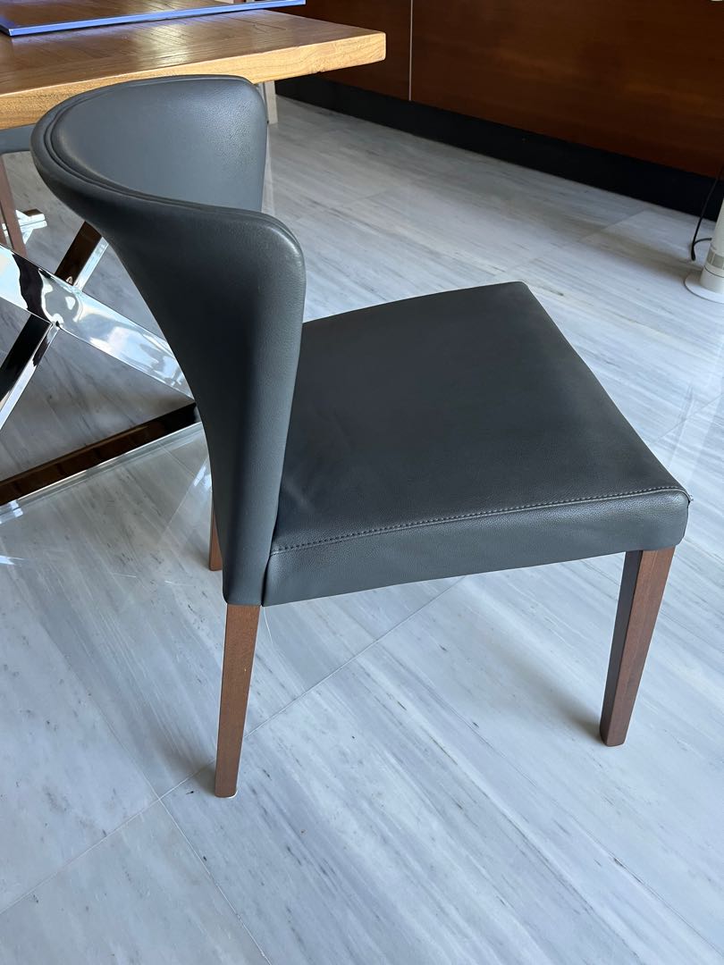 1 Crate and Barrel Grey Curran chair, Furniture & Home Living