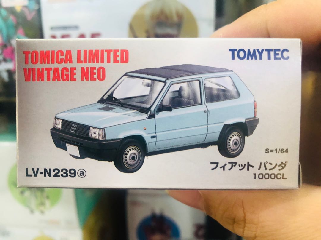 Miniature Tomica Limited Vintage Neo 1/64 - Fiat Panda 1000Cl Bleu Eau - Modèle LV-N239A Neuf