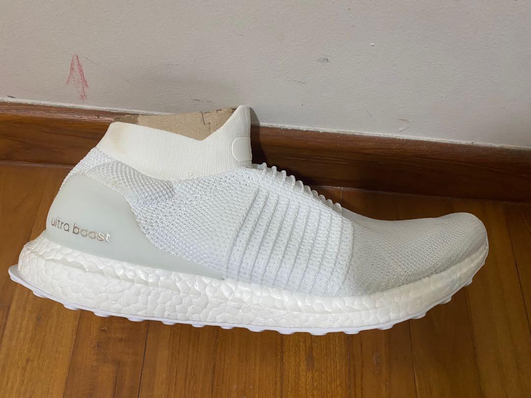 White laceless ultra boost online
