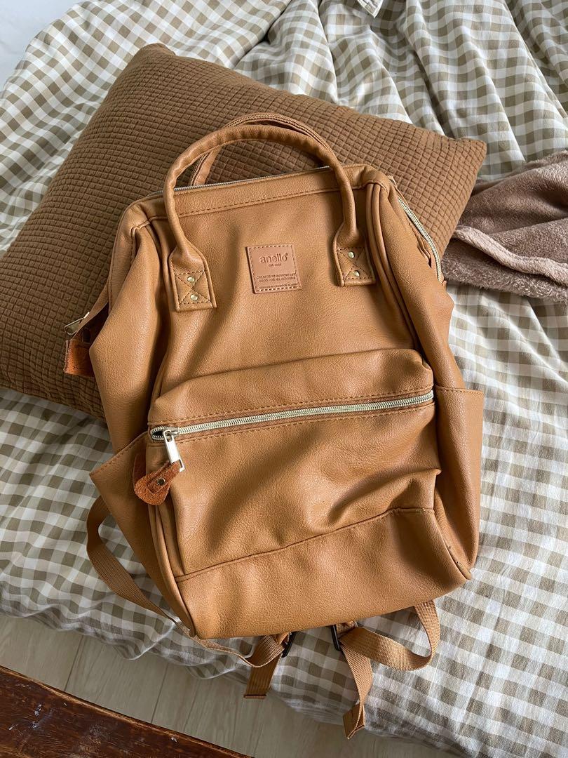 Original anello hot sale leather backpack