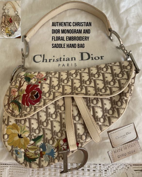 Christian dior floral bag outlet
