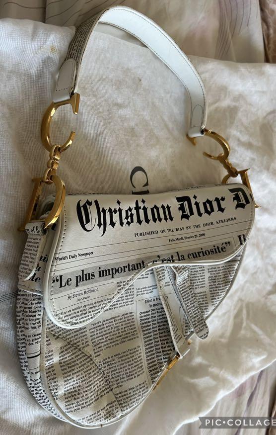 Christian dior newspaper bag sale