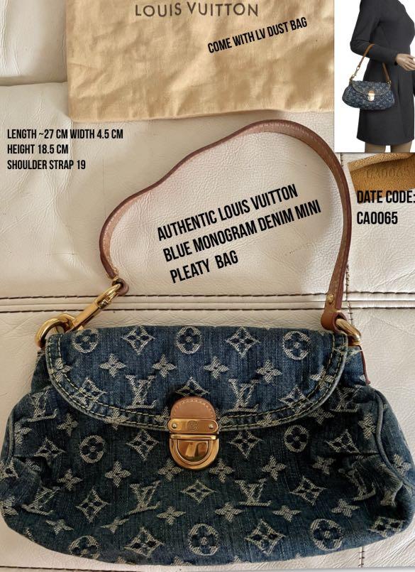 Louis Vuitton Denim Bag Mini Pleaty Monogram Vintage Jean Shoulder