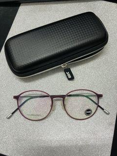 Authentic SUB Round Matte Wine Plastic Optical Eyeglasses Frame