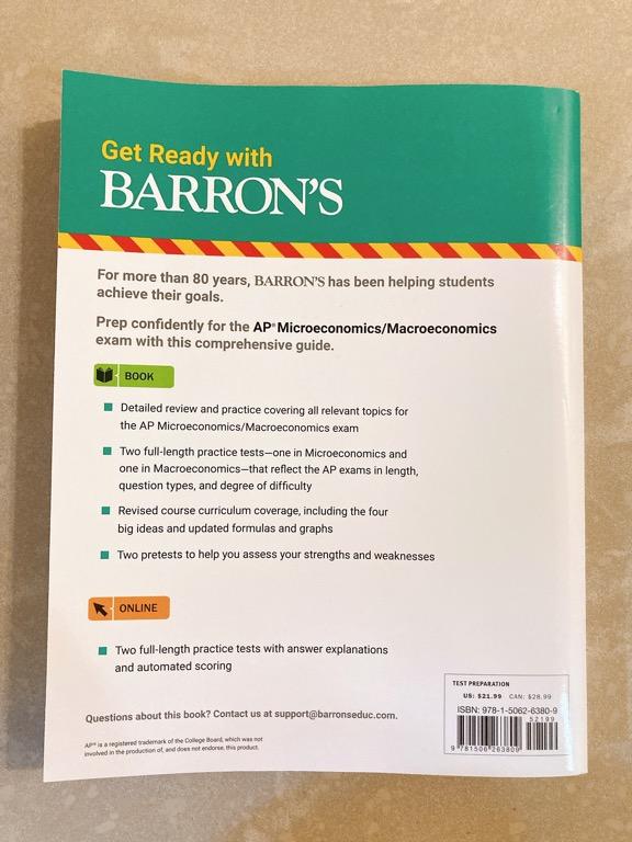 Barron’s AP Microeconomics/Macroeconomics 7th edition/AP經濟用書 照片瀏覽 2