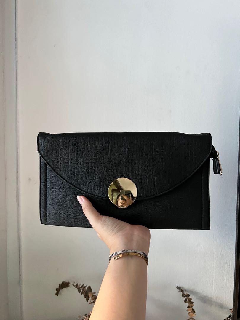 Gold envelope hotsell clutch bag