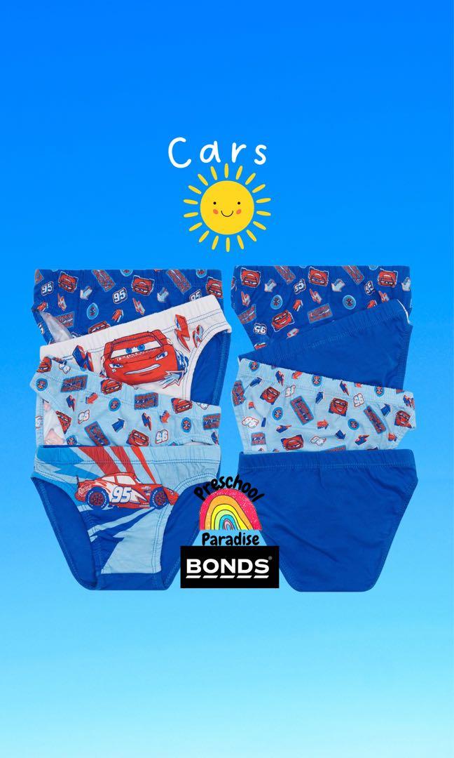 Bonds Australia - Cars Lightning McQueen cotton boys underwear , size 6/8,  ready stock, Babies & Kids, Babies & Kids Fashion on Carousell