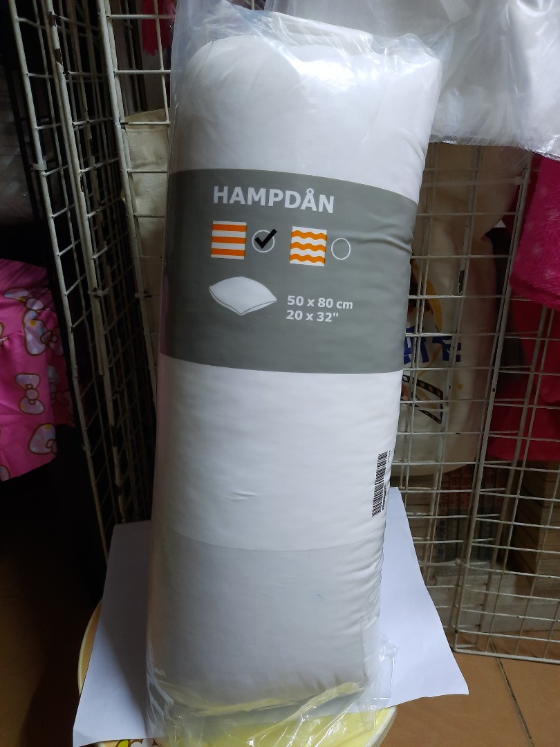 全新Brand new Ikea Hampdan枕頭 pillow 100% 聚脂纖維 poliester 50 x 80cm, 傢俬＆家居 ...