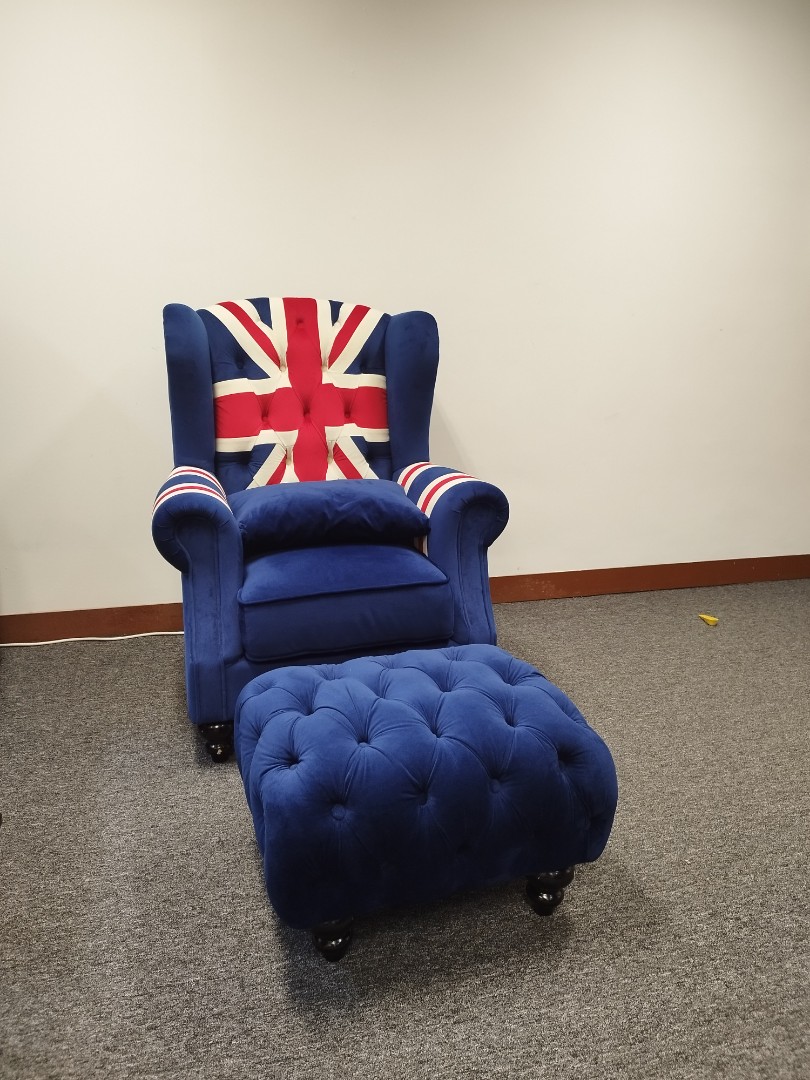 Britain Flag, 1Seater Sofa with extended rest, Furniture & Home Living