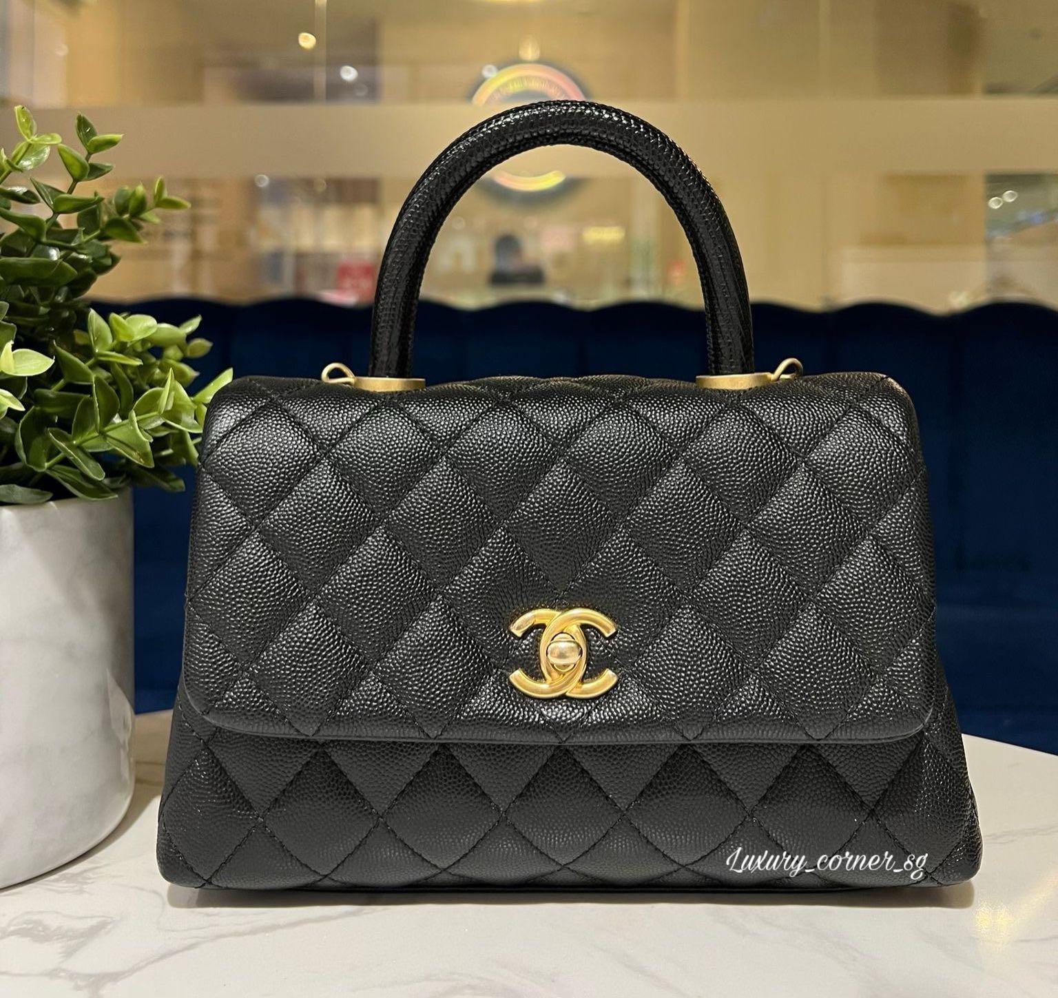 CHANEL COCO HANDLE SMALL/MINI BLACL CAVIAR GHW, Luxury, Bags & Wallets on  Carousell