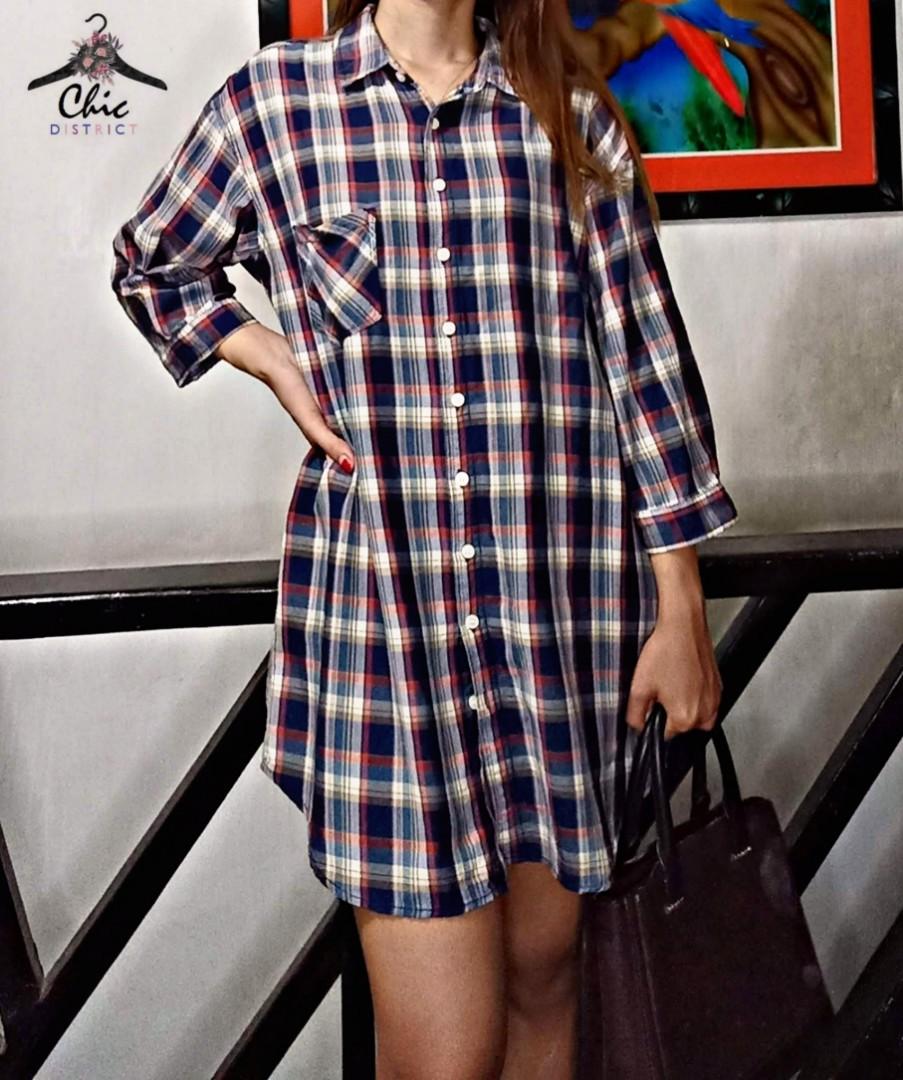 Checkered polo dress sale
