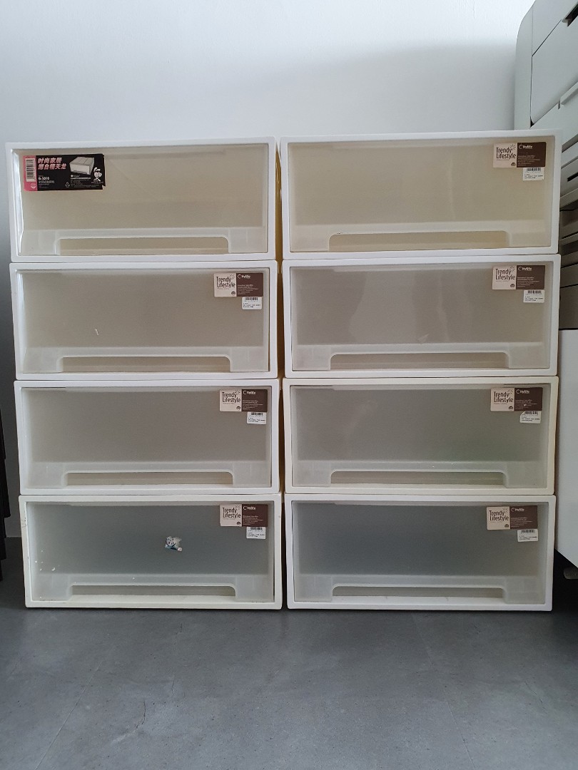 City Life white stackable drawers, Furniture & Home Living, Furniture ...