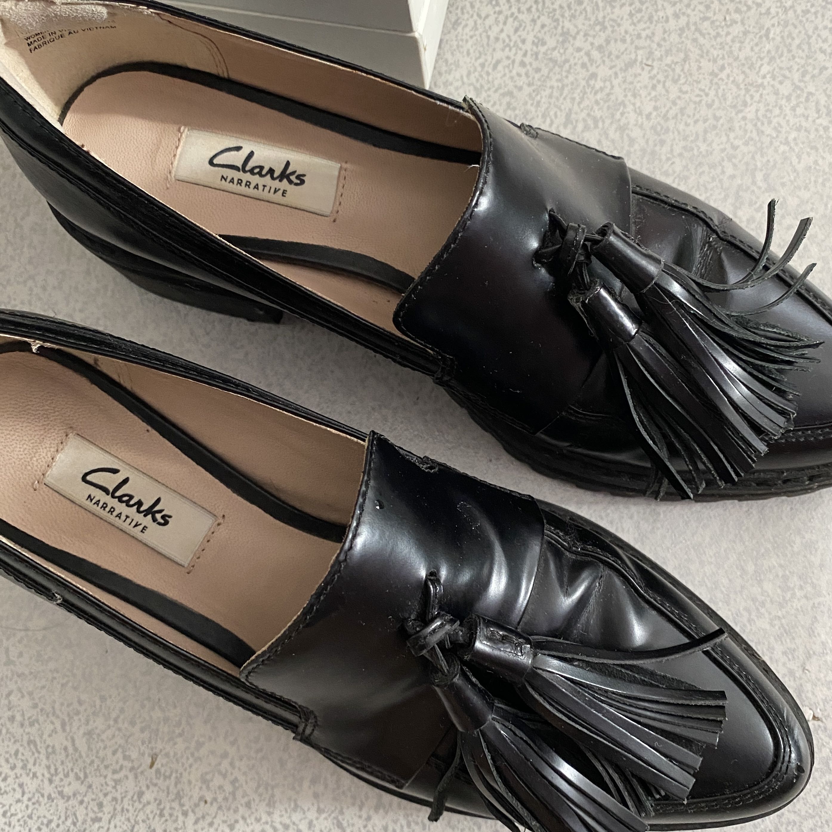 Clarks tassel loafers cheap
