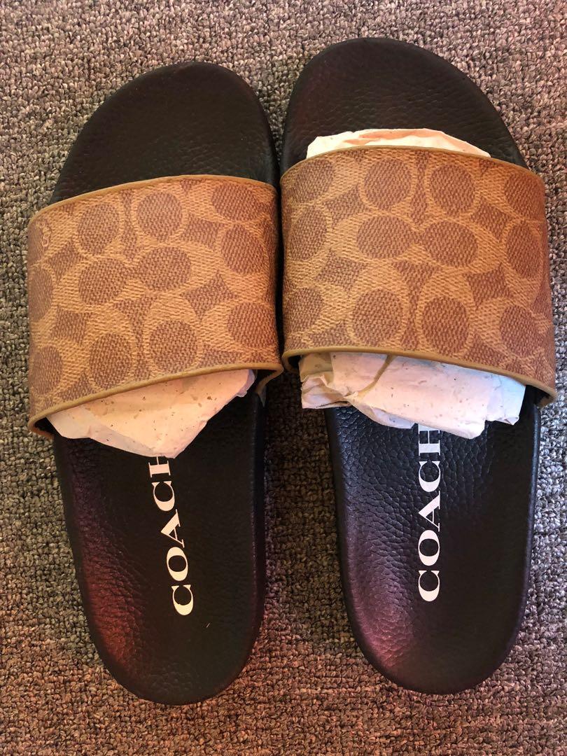 Coach signature slides sales