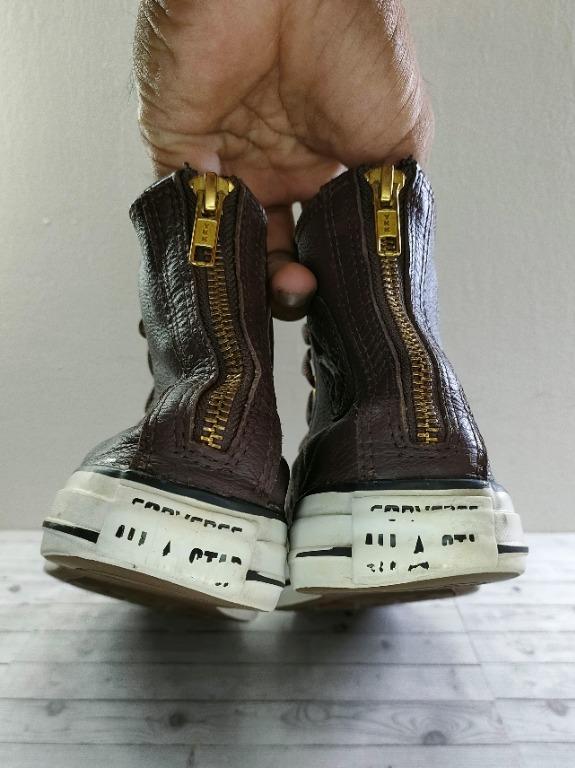 Converse shop leather zipper