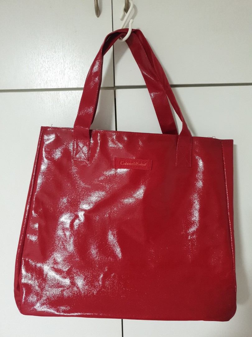 Crabtree Evelyn red big tote