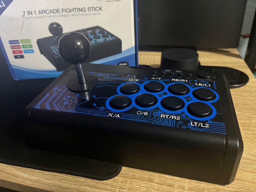 Dobe Arcade fight stick 7 in 1, Video Gaming, Gaming Accessories ...
