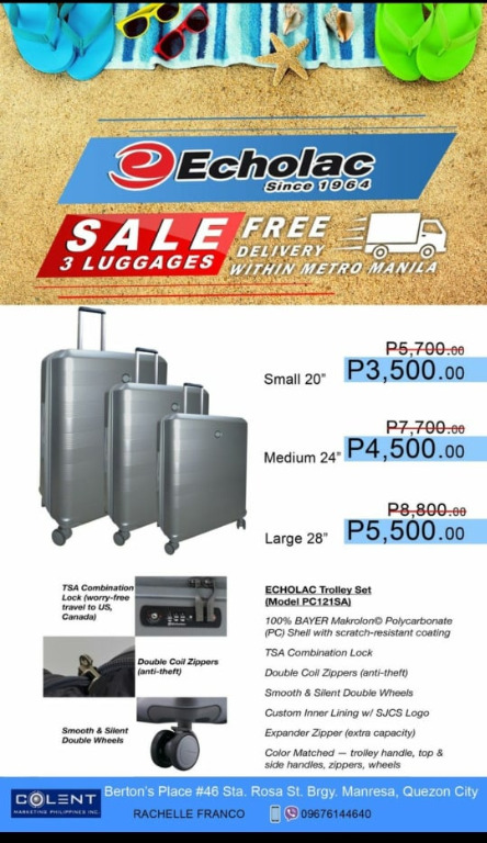 Echolac luggage hotsell philippines