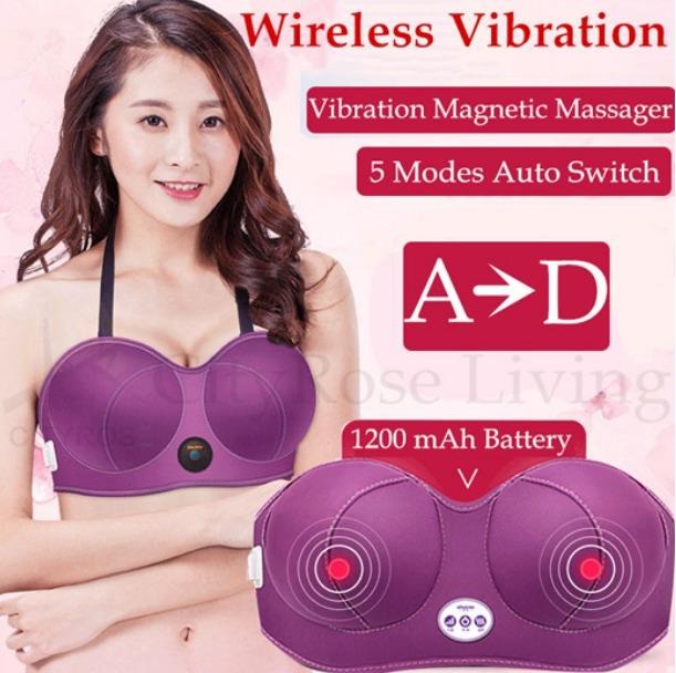New smart bra massage breathable gather adjustment vibrating breast massage  bra - Shantou Qiaonishu Underwear Co., Ltd.
