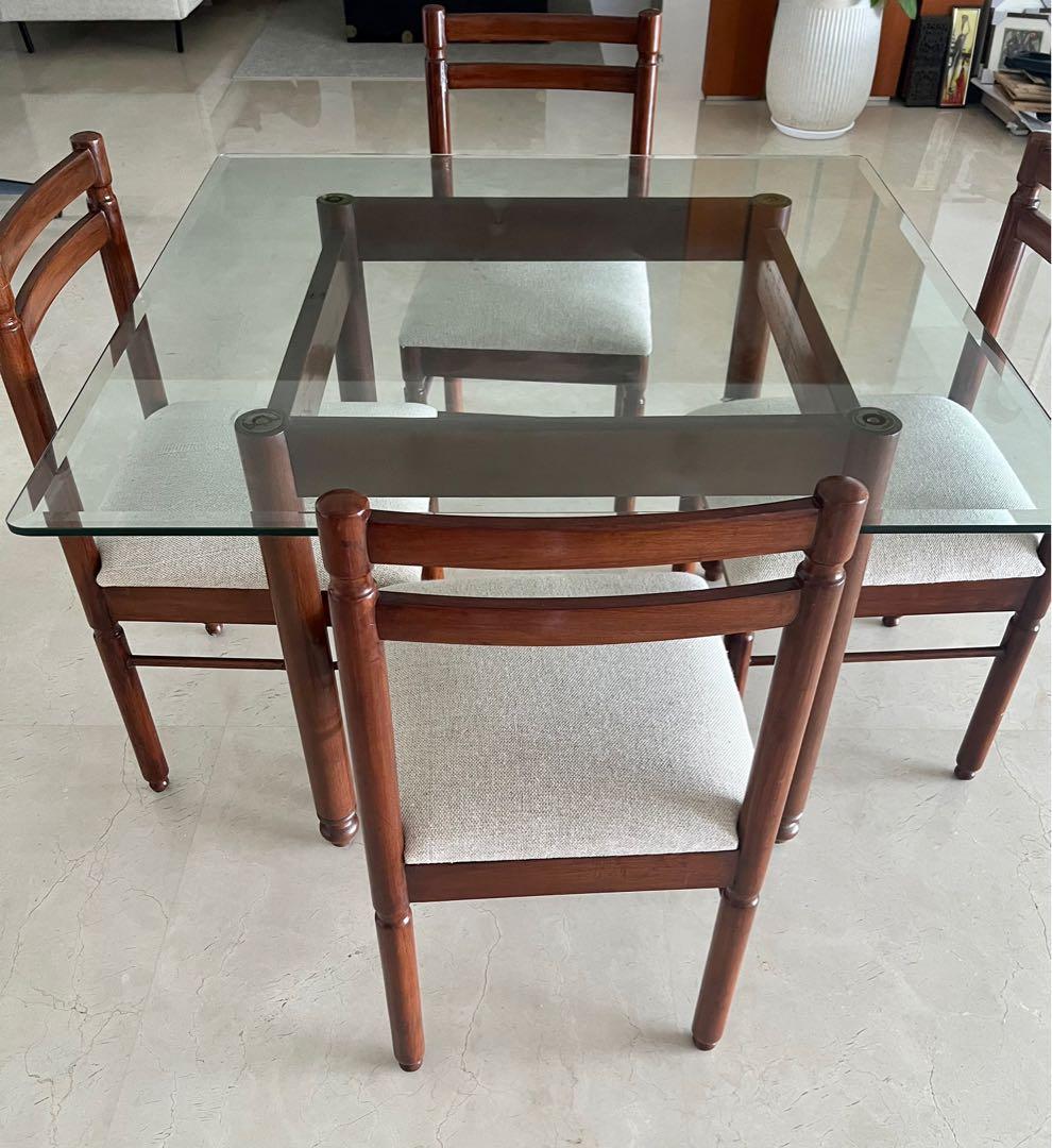 Four seater dining table and chairs, Furniture & Home Living, Furniture