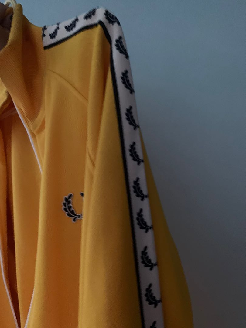 yellow fred perry track jacket
