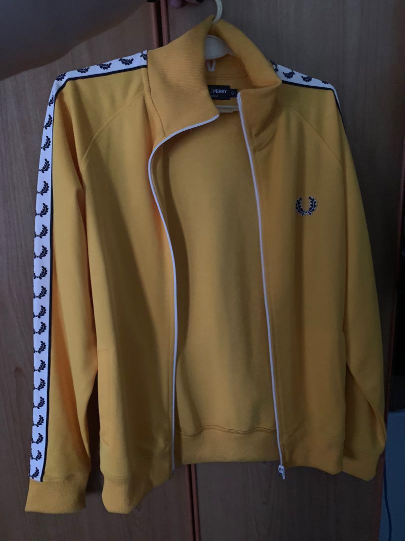 yellow fred perry track jacket