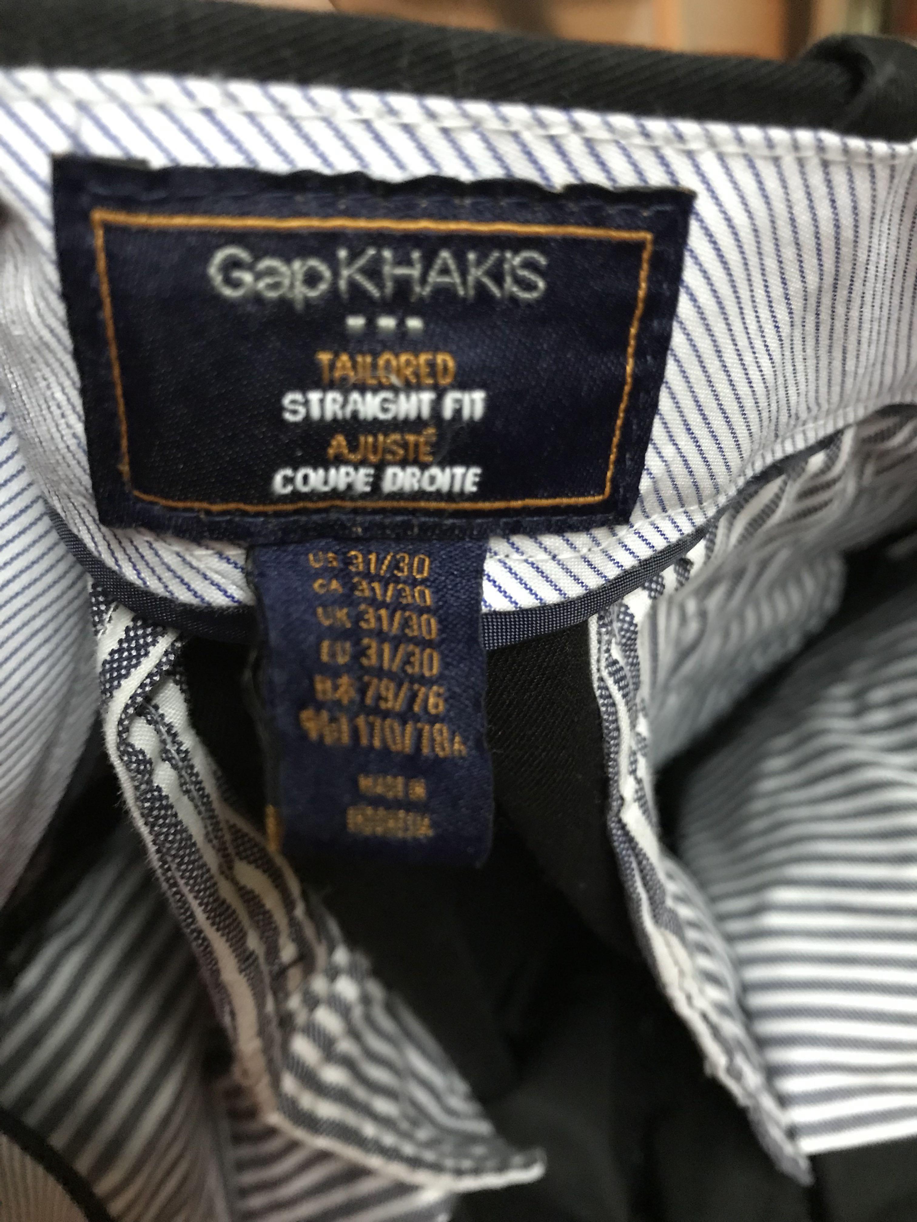 Gap khakis sales tailored straight fit