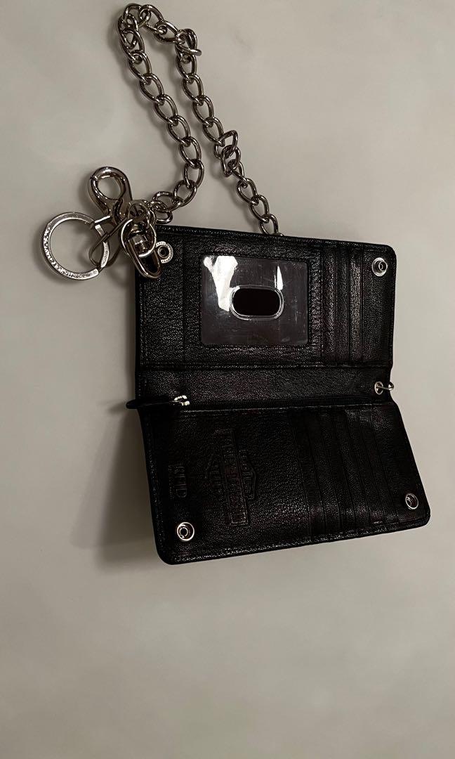 Harley davidson trifold on sale chain wallet