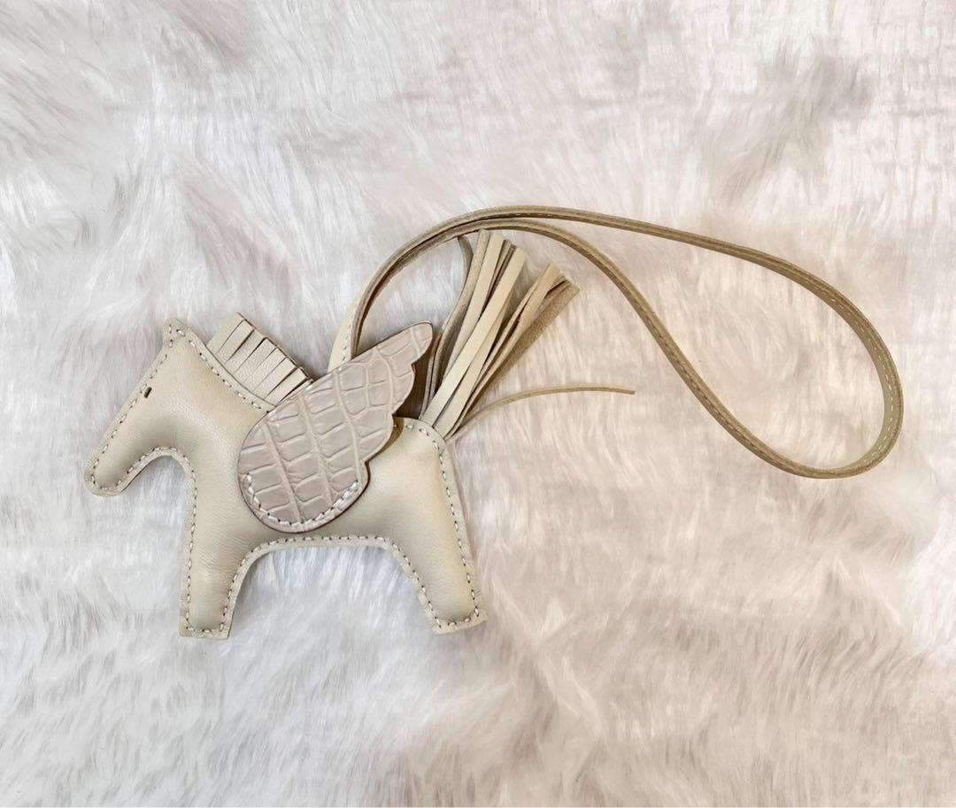 AUTHENTIC BNIB Hermes Rodeo Pegase Bag Charm with Receipt / Rodeo PM /  Hermes Craie / Rodeo Craie