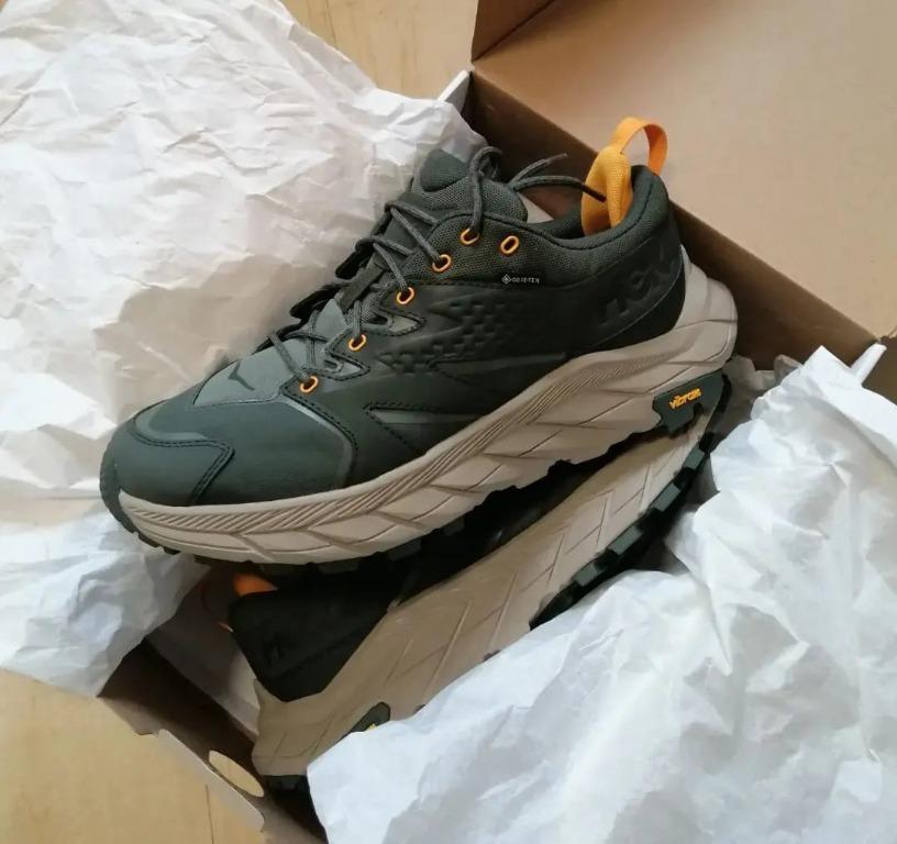 代購Hoka One One Anacapa Low Gore-Tex綠色男裝防水行山鞋, 男裝, 鞋