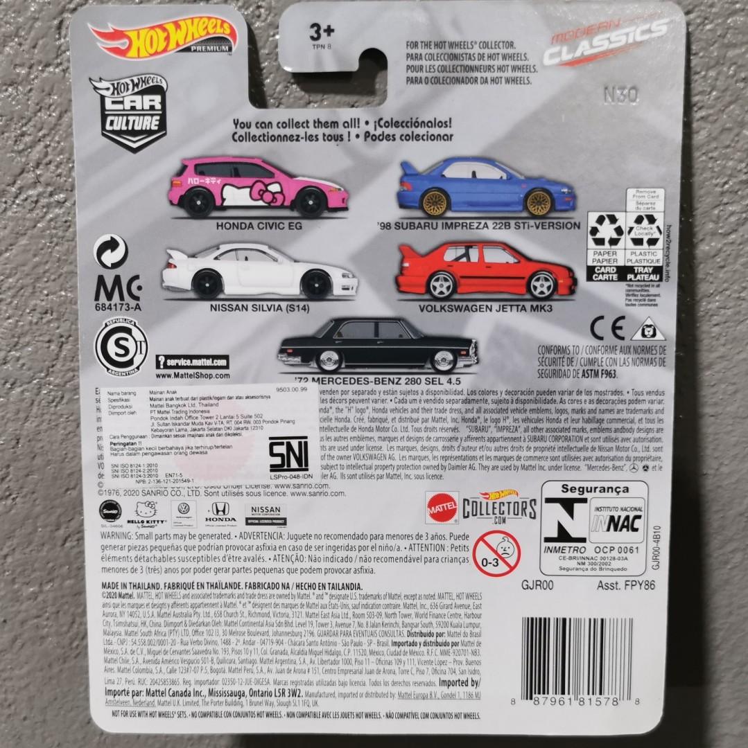 Hot Wheels Premium - Honda Civic Hatchback EG (Pink Hello Kitty) GJR00