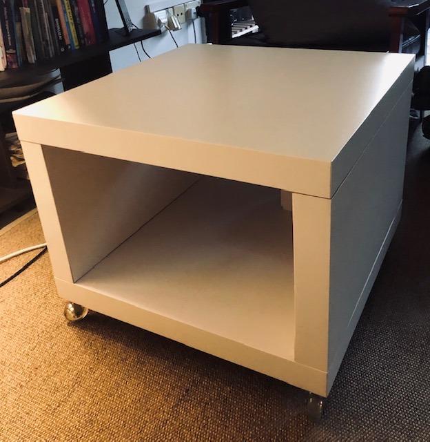 IKEA COFFEE TABLE (WHITE) WITH WHEELS, Furniture & Home Living
