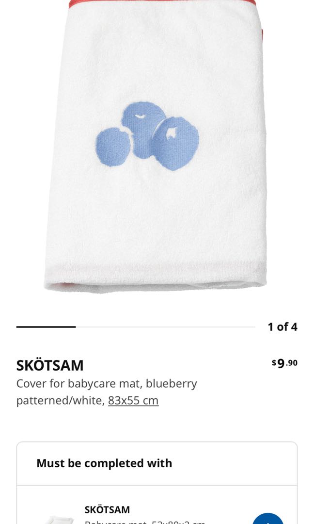 Ikea diaper changing mat + 2 covers, Babies & Kids, Bathing & Changing